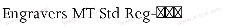 Engravers MT Std Reg字体转换